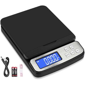 مقياس Postal Digital Fuzion-88 رطل × 0.1 أوقية ، 5 وحدات ، عد/TARE/PCS ، معايرة سهلة ، شاشة LCD كبيرة ، مقياس للحزم ، مقياس الشحن الكل في 1
