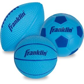 كرات Franklin Sports Kids Foam Sports - كرات القدم الرغوية المصغرة ، كرات السلة + كرات كرة القدم للأطفال - معدات ألعاب ناعمة داخلية + في الهواء الطلق - فناء خلفي مثالي + ألعاب ممارسة