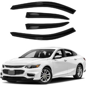 4pc Sun Rain Guards Window Visor Wind Deflector Compatible with 00-07 Ford Focus 4 door Smoke 94736 in Kuwait
