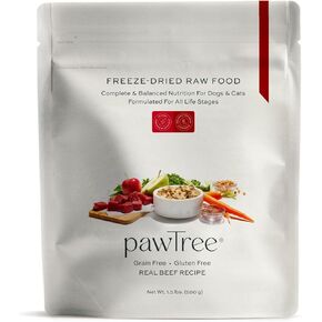 pawTree Freeze-Dried Raw Food for Dogs & Cats. Nutrient-Rich, All-Natural, Complete & Balanced Nutrition. Real Meat, Vegetables & Superfoods, Freeze-Dried for Maximum Nutrition (1.5 lbs, Chicken)