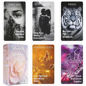 Knana Hearts Hidden Secrets Oracle Cards ، Twin Flame Love Oracle Cards ، Oracle Deck للمبتدئين ، تساعد على فتح الوجه الحقيقي لقلبك