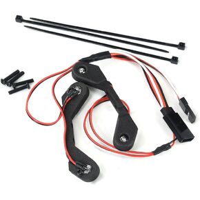 1/18 Granite Grom Light Kit, RC Front & Rear Lights Kits for Arrma 1/18 Granite Grom RC Crawler Car Upgrade Parts(red+White Lights)