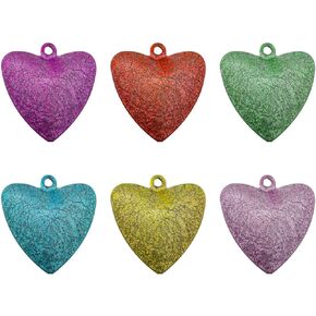Xgng 36pcs Colorful Craft متنوعة Love Heart Mix Mix Christmas Jingle Bell Beads Charms Jewelry Braclet Anklet Santa Tree Deco.