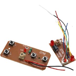 27mhz Four-Way Remote Control Board Two-Way RC Transmitter and Receiver Car Robot Model Accessories for DIY Projects(Control 2 Motors)，Remote and App Controlled Vehicles，Hobby RC Cars
