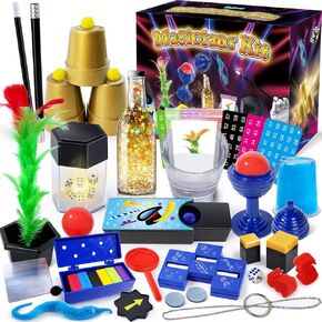 Magic Kit, 50+ Magic Tricks for Kids with Instructions for Each Trick to Perform, Magic Set for Girls Boys Beginners