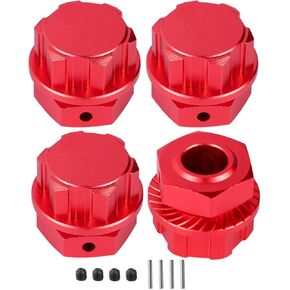 RC Upgrades Part for 1/5 KRATON 8S BLX/Outcast 8S BLX,Alloy Wheel Hex Hop Ups,Red
