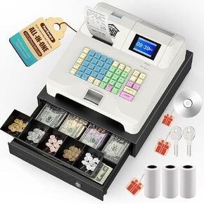 سجل نقدي غير مشجع للشركات الصغيرة مع درج Checkport Cash و Clear Dual Display ، وسجلات نقدية إلكترونية ، وعملية سهلة ، وطابعة إيصال ، ومسجل CAJA المقاوم للنفط للمتجر للمتجر