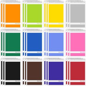 24 Pack Steno Pads 6x9 Spiral Notebooks Bulk 12 Assorted Colors Note Pads 60 Sheets Gregg Rule Writing Paper, Steno Notebooks for Students Teachers Men Women Professionals Office School Recording
