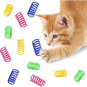Sungrow Cat Coil Springs ، Feline Entertainment for Indoor Kinten ، أنبوب سلك ملون منسوج ، بلاستيك ثقيل ، حلامة تفاعلية للحيوانات الأليفة ، أداة النشاط ، مستلزمات Cat وملحقاتها ، 12 جهاز كمبيوتر شخصي لكل حزمة 