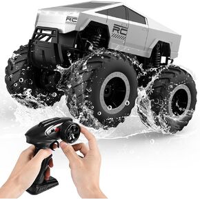 RC Cybertruck Toy Remote Control Car Off-Road Pick-Up Truck Waterproof RC Monster Truck 4Wd All Terrain Off Road 2.4Ghz RC Cars Gifts for Boys/Girls Ages 6+