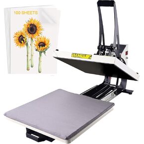 Colorsub 15x15 Heat Press for t tirts with slide out reder - 100 sheets dtf transfer film a4 (8.3 "x11.7")