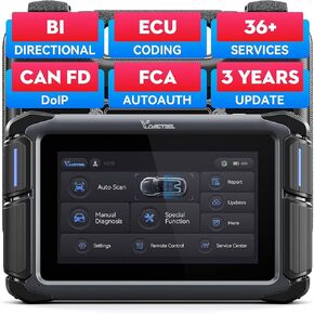Bidirectional Scan Tool VDIAGTOOL VD70: 2024 Newest Automotive Diagnostic Scanner with 3 Years Updates, ECU Coding, 36+ Resets, OE Full System Scan, CAN FD & DoIP, Crankshaft Relearn
