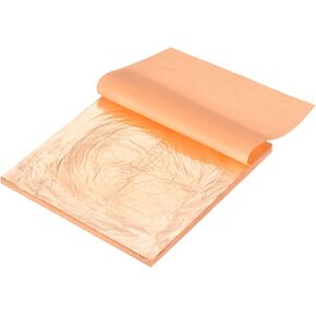 Meccanixity 100 PCS أوراق الذهب من الذهب 6 "× 6" أوراق رقائق ذهبية تقليدية للحرف اليدوية ، وإطارات الصور ، والنحت ، والأظافر ، وديكور الفنون DIY ، والذهب الوردي