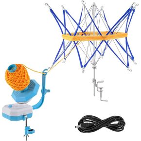 Briwoody electric electric inder and yarn swift set ، inder leader leader ledter للكروشيه مع السرعة القوية التي لا جدال فيها ، المظلة سريعة للحياكة والكروشيه ، مساعد مثالي لمحبي الحياكة