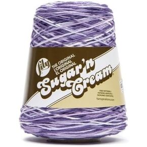 Lily Sugar N Cream Cream غزل بني دافئ - 1 حزمة من 400 جم/14 أوقية - القطن 100 ٪ - #4 الصوفي (المتوسط) - 674 ياردة - الحياكة/الكروشيه