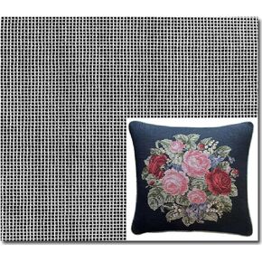 Bundle Item for Zweigart Twist Needlepoint Canvas 18 mesh 17.5x20 inches and Jacquard Cushion Case Made in Italy