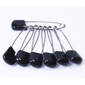 AnMiao Star 2 Inch Long 50 Pcs Plastic Head Safety Pin Safety Locking Baby Cloth Diaper Nappy Pins (8 Colors)