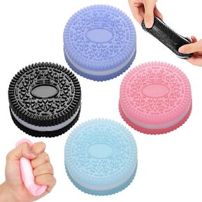 Taba Fidget Squeeze Toys 4pcs - ألعاب تخفيف الإجهاد فائقة الظهر للأطفال البالغين ، ألعاب Kawaii Cookies الحسية مع تصميم لطيف ، حفلات الإغاثة القلق تفضل الهدايا للفتيات والفتيان
