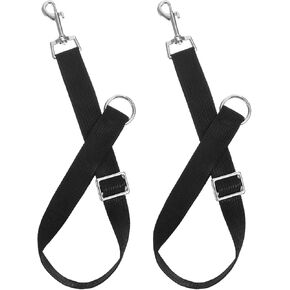 2 PCS Horse Bludle Sheet Straps Straps Duclable Ducket With Divel Snaps Lop Lead End Practiony Endracty Horse Belly Length من 20 إلى 30 بوصة لتعليق Nets Nets Bucket Black