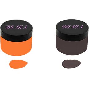 DGAGA Christmas Orange Chalk Paste Paint 2 Packs, Chocolate Brown Screen Printing Ink Art Supplies for Silk Screen Stencils Fabric Wood Crafts