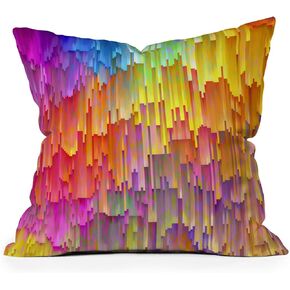 مجتمع 6 ديكور المنزل الداخلي من قبل Sheila Wenzel-Ganny وسادة رمي ، 18 "x18" ، Rainbow Cascade