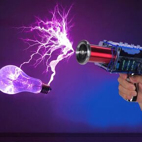 2025 Tesla Coil Gun Handheld Gun ، Plasma Coil Desktop Toy Toy Science Tearch Mod