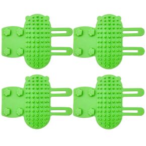 4 PCS Cat Self Groomer Brush - سيليكون قابل للتعديل للحيوانات الأليفة الأليفة والتدليك.