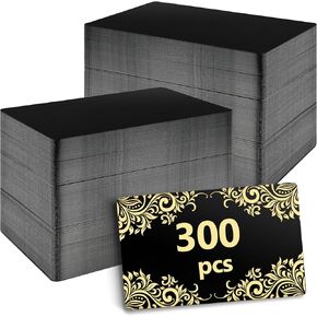 300 Pcs Metal Business Cards Black Metal Business Card Blanks for CNC Engraver Laser Engraving Reliable and Sturdy Multipurpose Aluminium Business Card Blanks Thickness 0.01 Inch (black)