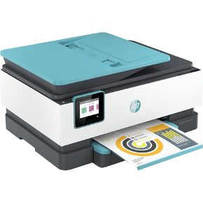 HP OfficeJet Pro 8028e Wireless All-in-One Inkjet Color Photo Printer, Copier, Scanner, Fax Machine with Mobile/Cloud Printing, Automatic Duplex, White (1K7K7A), XPI USB Printer Cable (Renewed)
