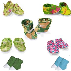 Baby Doll Shoes and Socks Accessories for 10-11-12 Inch Alive Baby Dolls Boy or Girls