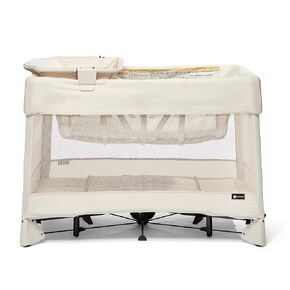 4moms Breeze Plus Portable Playard with Removable Bassinet and Baby Changing Station, Easy One-Handed Setup, from The Makers of The mamaRoo