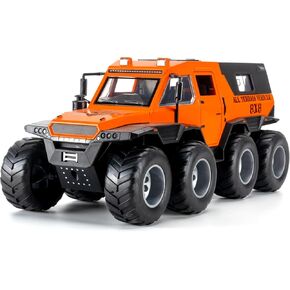 لعبة Pickup Truck Model 1/24 Orange Alloy Collectles Die-Cast Beatch مع الصوت والضوء