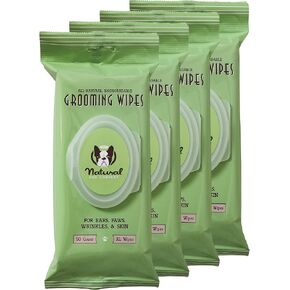 Natural Dog Eye Wipes for Dogs -100 Ct- Soothing Dog Eye Wipes with Natural, Non-Irritating Ingredients Green Tea & Goldenseal, Effective Dog Tear Stain Remover Wipe & Dog Eye Gunk Remover Wipe, Vegan