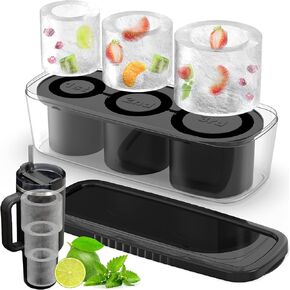 Ice Cube Tray for Stanley Tumbler, Silicone Ice Molds for Freezer, Ice Maker for Whiskey, Coffee, BPA-free (Green)
