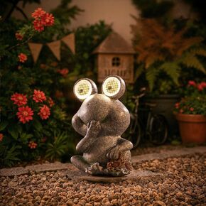 Snail Garden Statue Light Solar Light Figurine Outdoor Decor Fairy Garden Decorations Outside Art for Yard, Gardens Patio, Lawn Décor Unique Gift for Women (Snail)