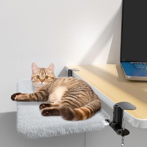 سرير مكتب Cat ، سرير القط المثالي لمساحة مكتبك ، تصميم قطعة قماش سرير على الوجهين ، مناسب لجميع المواسم ، يناسب مساحة المكتب تمامًا ، مريحة ومستقرة وسهلة التنظيف