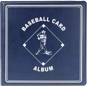 BCW Supplies Baseball 3" Album - Blue | Premium Durable Binder for 90 Baseball Cards Heavy-Duty D-Ring, Lasting Durability, and Classic Display | Ideal for Collectors, Storage, and Card Protection