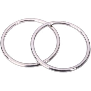 2 PCS Metal O Rings 6 Inch Heavy Duty 304 Stainless Steel Welded O Ring Multi-Topp-Ring لـ Macrame ، وحرف DIY ، والأجهزة ، والأكياس ، وحزام التخييم ، ومقود الكلاب ، وسلسلة المفاتيح ، ومحفظة.