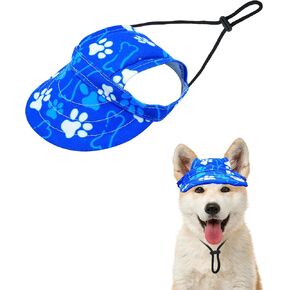Pet Show Dog Baseball Cap Paw Print Dog Fors for Small Caggy Cats Hatproof Pet Sun Hats مع فتحات الأذن القابلة للتعديل