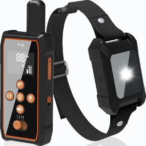 Dog Training Collar with Remote 3600Ft - Shock Collar for Barking Control, 4 Modes(Beep/Vibe/Static), IPX7 Waterproof for Swimming, 30-Day Rechargeable Battery (Black-1Pack)