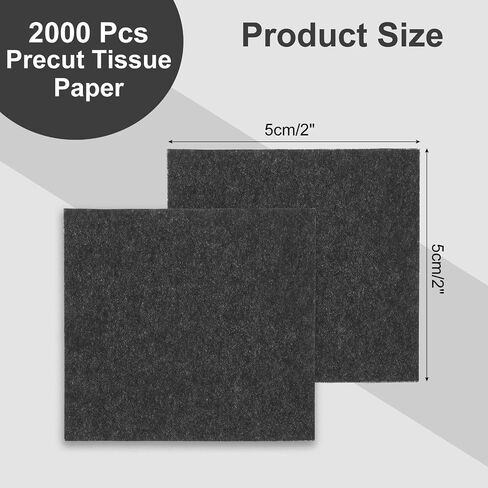 Rebower 2000 PCS 2 بوصة المربعات الورقية الأنسجة ، مربعات الأنسجة الصفراء طاولة الجدول Confetti الأنسجة الملونة الجزء الأكبر ، [لمشاريع DIY ، الإمدادات الفنية ، كتب القصاصات ، عيد الحب] in Kuwait