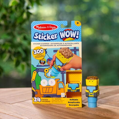 Melissa & Doug Sticker WOW!™ 24-Page Activity Pad and Sticker Stamper, 300 Stickers, Arts and Crafts Fidget Toy Collectible Character – Ice Cream - FSC Certified in Saudi Arabia