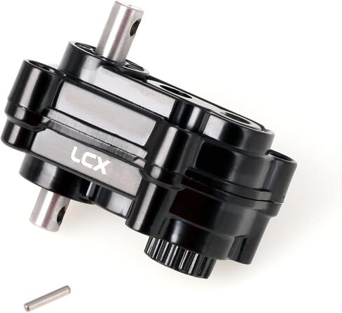 LCX Racing 1/1TH RC Crawler Car Mansmission نقل نقل الألمنيوم لـ SCX10 II 90046 90047 ، ترقيات أجزاء الملحقات (أسود) in Kuwait