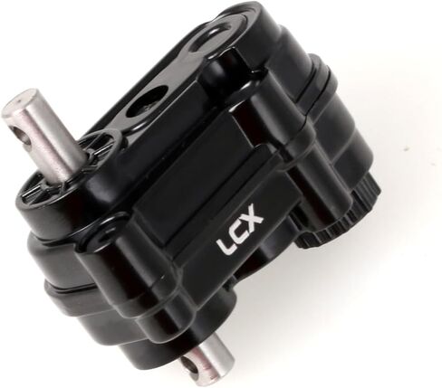 LCX Racing 1/1TH RC Crawler Car Mansmission نقل نقل الألمنيوم لـ SCX10 II 90046 90047 ، ترقيات أجزاء الملحقات (أسود) in Kuwait