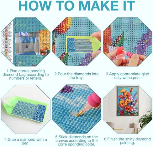 MEIYUDA Dog Diamond Painting Kits for Adults, 5D Cartoon Cute Doggy Full Drill Diamond Art, DIY Love Heart Full Diamond Art Painting Kit for Present Home Wall Decor 16x12 Inch in Saudi Arabia