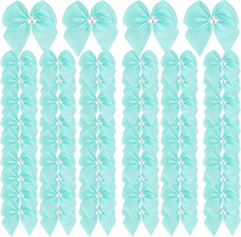 60pcs Mini Pastel Rainbow Satin Ribbon أقواس مع اللؤلؤ 1 بوصة بالأقواس الحرفية الملونة الزهور DIY Craft للخياطة ، سكرابوكينغ ، زفاف ، هدية ، ديكور عيد الميلاد (الباستيل) in Kuwait