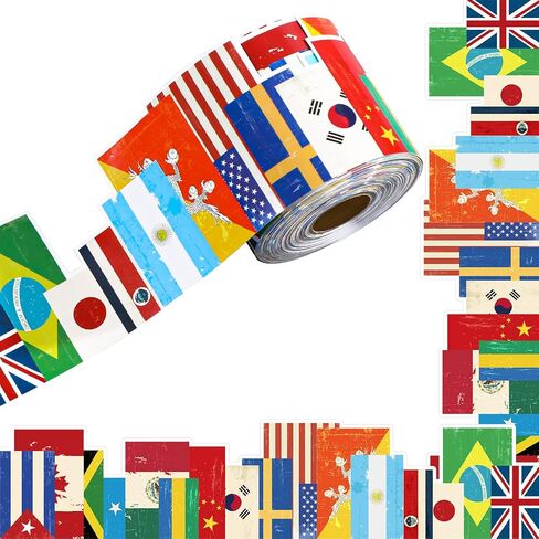 68.9 ft Travel Bulletin Board Border Back to School Theme Decoration First Day of School Rolled Border Trim for Party Classroom Bulletin Boards Chalkboard Wall Decor in Kuwait