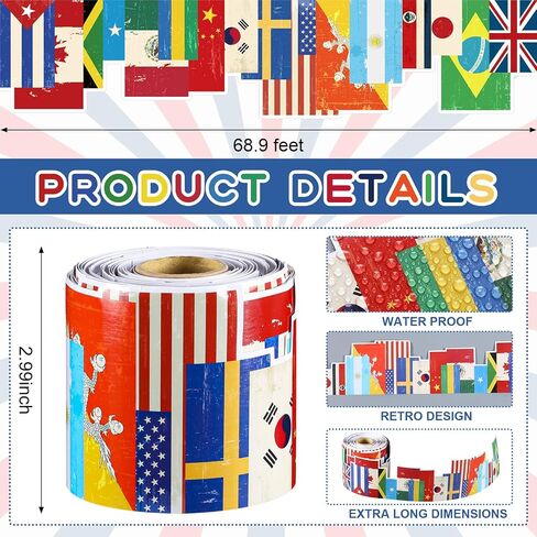 68.9 ft Travel Bulletin Board Border Back to School Theme Decoration First Day of School Rolled Border Trim for Party Classroom Bulletin Boards Chalkboard Wall Decor in Kuwait
