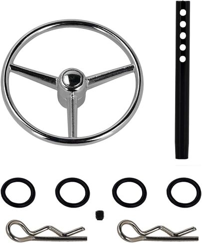 CNC Aluminum Universal RC Steering Wheel for SCX10 TRX4 RC4WD D90 D110 Etc 1/10 Scale RC Crawler Car Interior Accessories (Silver) in Saudi Arabia