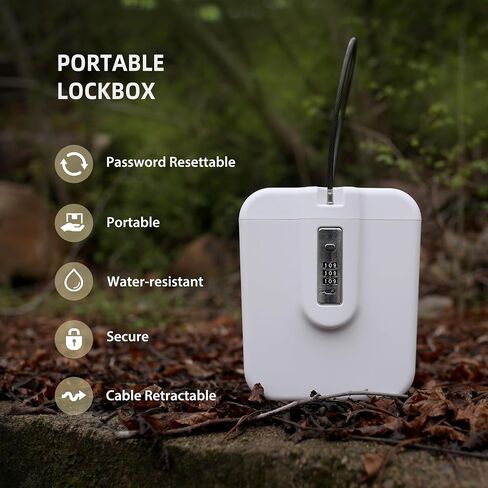 Portable Lock Box with for Beach Vacation Cruise Essentials 2025, Small Pink Safe for Travel, College Dorm, Combination Lockbox for Cash, Pistol, Medicine, Phone, Personal Beach Safe Box in Kuwait